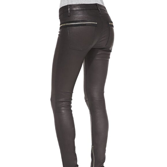 ISO RtA Black leather Skinny Pants size 24 ( maybe 23) leg zippers please share - Picture 3 of 8
